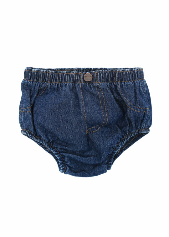 INFANT DIAPER COVER - Washed Indigo - Size 3M