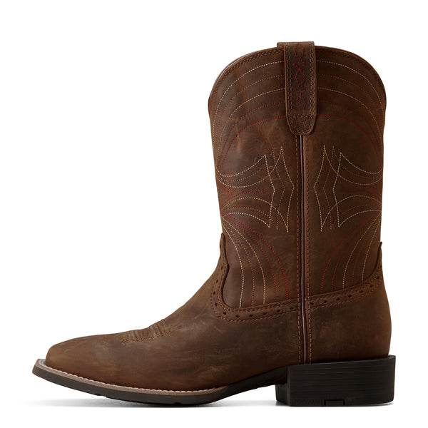 Ariat Mns Sport Wide Sq Toe Distressed Brown - View 2