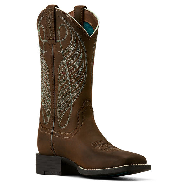 Ariat Wms Round Up Wst Powder Brown - View 2