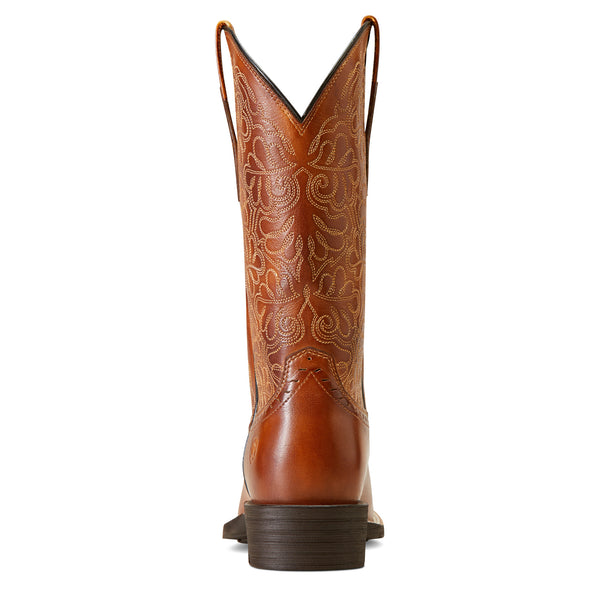 Ariat Womens Round Up Remuda Naturally Rich 10019905 - Heel View