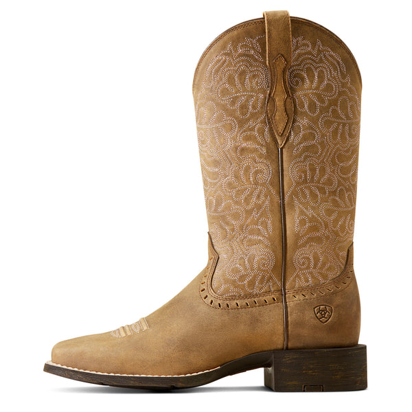 Ariat Wms Round Up Remuda Brown Bomber - View 10