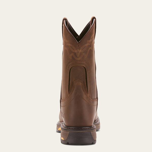 Ariat Mns Workhog Pull On H2o Oily Distressed Brown - View 4