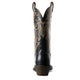 Ariat Womens Round Up Square Toe Limousine Black 10029756 - Heel View