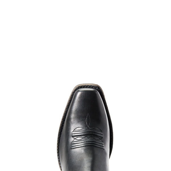 Ariat Womens Round Up Square Toe Limousine Black 10029756 - Toe View