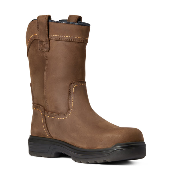 Ariat Mns Turbo Jca Pull-on H2o Carbon Toe Barley Brown - View 4