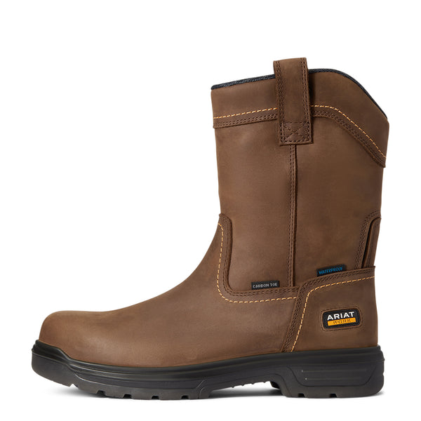 Ariat Mns Turbo Jca Pull-on H2o Carbon Toe Barley Brown - View 2