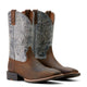 Ariat Mens Sport Western Wide Square Toe Earth Glacier Blue 10053731 - Pair View