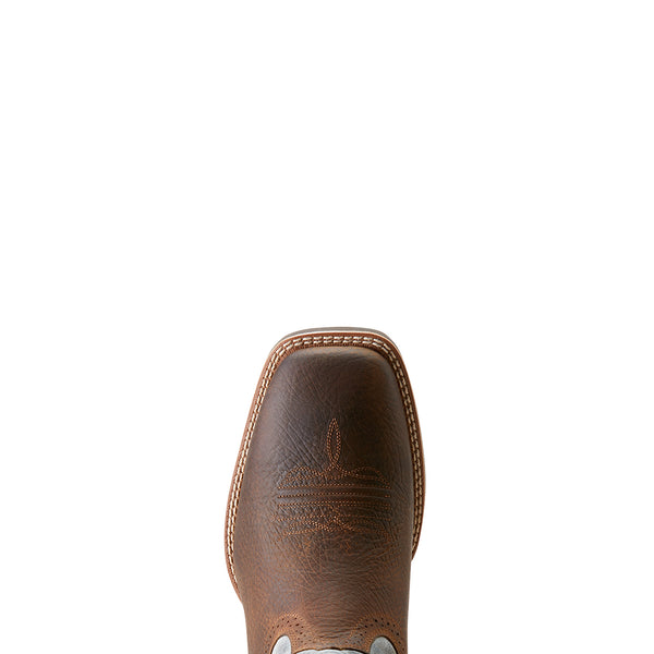Ariat Mens Sport Western Wide Square Toe Earth Glacier Blue 10053731 - Toe View