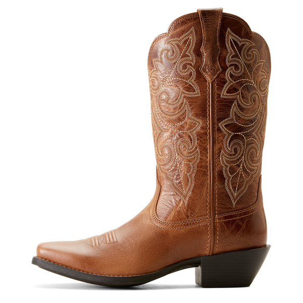 Ariat Wms Round Up Square Toe Ready Russet - View 3