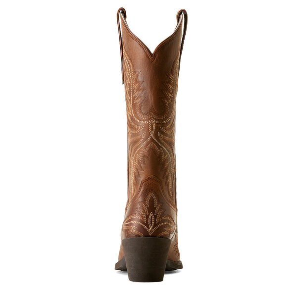 Ariat Womens Round Up Collins Rafter Tan 10053788 - Heel View
