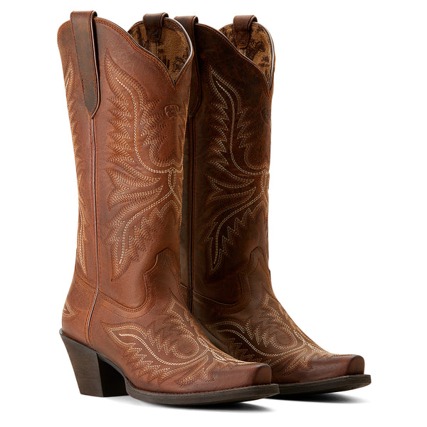 Ariat Womens Round Up Collins Rafter Tan 10053788 - Pair View