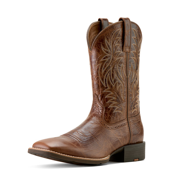 Ariat Mns Sport Western Wide Square Toe Dark Tan