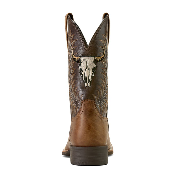 Ariat Mns Sport Steer Skull Sandstorm / Bitter Chocolate - View 6