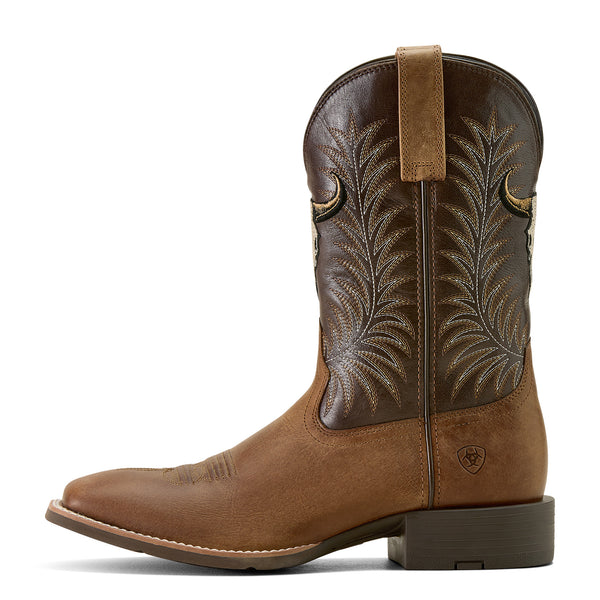 Ariat Mns Sport Steer Skull Sandstorm / Bitter Chocolate - View 4