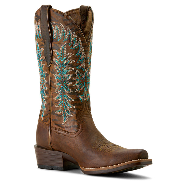 Ariat Womens Beaumont Sassy Brown Gilded Tiger Print 10063900 - Medial View