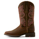 Ariat Wms Round Up Wide Square Toe Stretchfit Sassy Brown - View 3