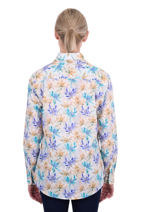 Hard Slog Women’s Meadow Half Placket Long Sleeve Shirt - back
