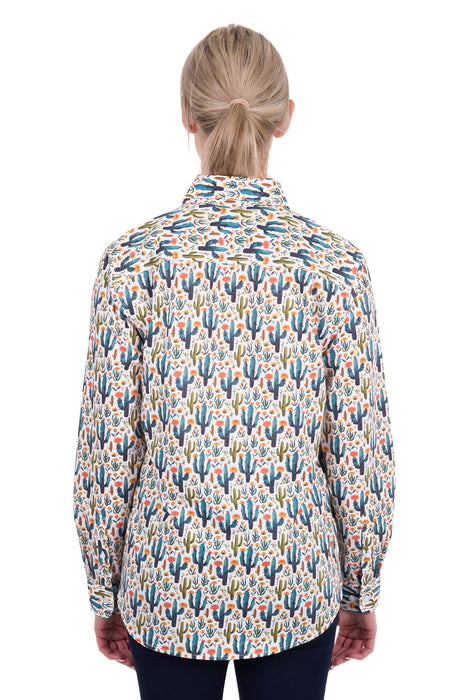 Hard Slog Women’s Alba Half Placket Long Sleeve Shirt - back