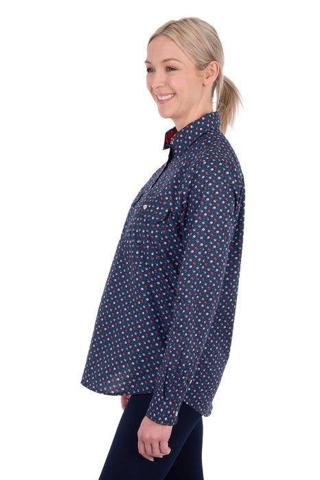 Hard Slog Women’s Fiora Half Placket Long Sleeve Shirt - side