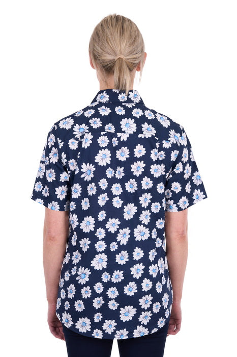 Hard Slog Women’s Cass Half Placket Short Sleeve Shirt - back