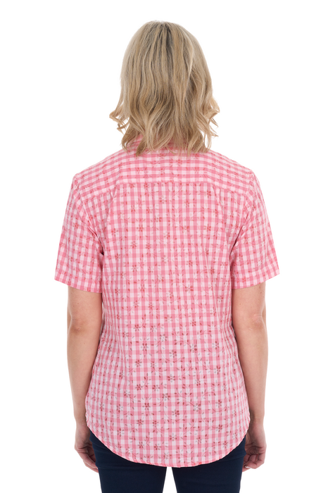 Hard Slog Women’s Raquel Half Placket Short Sleeve Shirt - back
