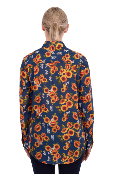 Hard Slog Women’s Tabby Full Placket Long Sleeve Shirt - back