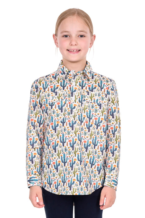 Hard Slog Kid’s Alba Half Placket Long Sleeve Shirt - front