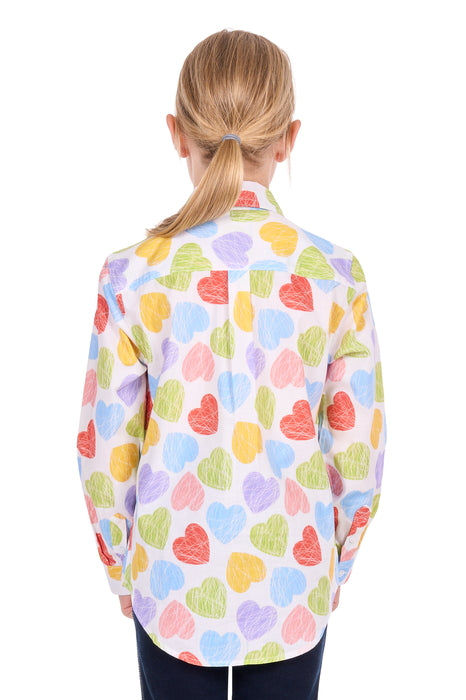 Hard Slog Kid’s Polly Half Placket Long Sleeve Shirt - back