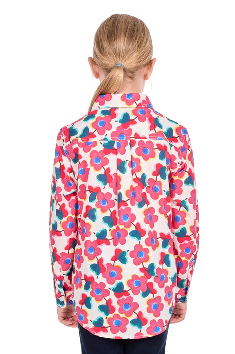 Hard Slog Kid’s Lorri Half Placket Long Sleeve Shirt - back