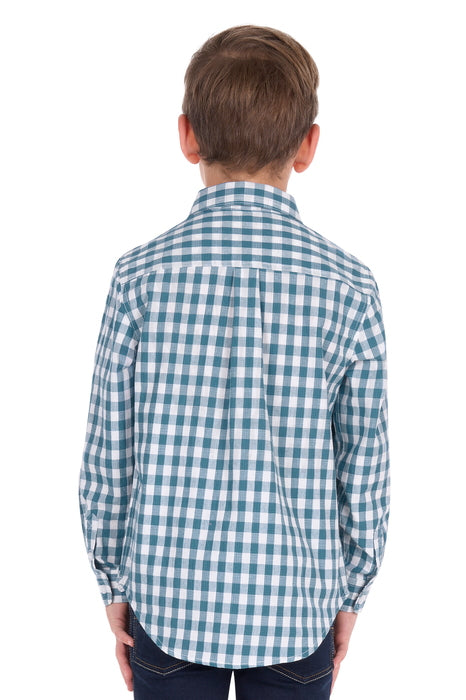 Hard Slog Kid’s River Half Placket Long Sleeve Shirt - back