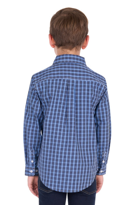 Hard Slog Kid’s Wyatt Half Placket Long Sleeve Shirt - back