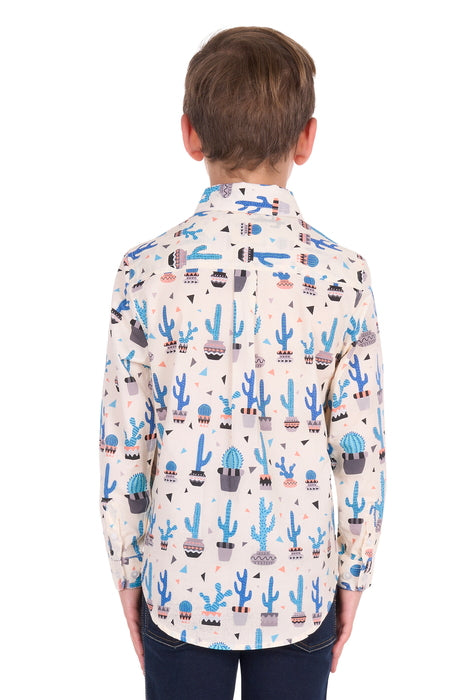 Hard Slog Kid’s Rocky Half Placket Long Sleeve Shirt - back