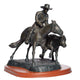 "The Campdrafter" sculpture by Bradford Williams — front view