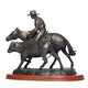 "The Campdrafter" sculpture by Bradford Williams — left side view