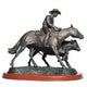 "The Campdrafter" sculpture by Bradford Williams — right side view