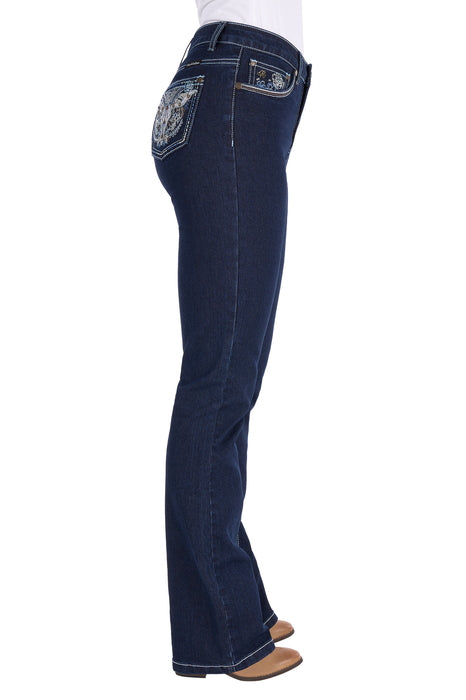Pure Western Women’s Daph High Rise Boot Cut Jean 34L - side