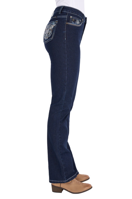Pure Western Women’s Daph High Rise Boot Cut Jean 30L - side