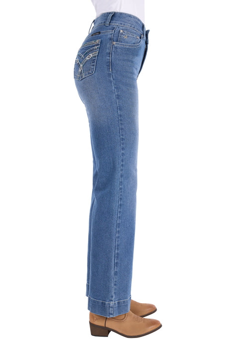 Pure Western Women’s Banks Trouser Jean 30L - side