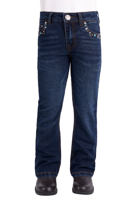 Pure Western Girl’s Blossom Boot Cut Jean - front