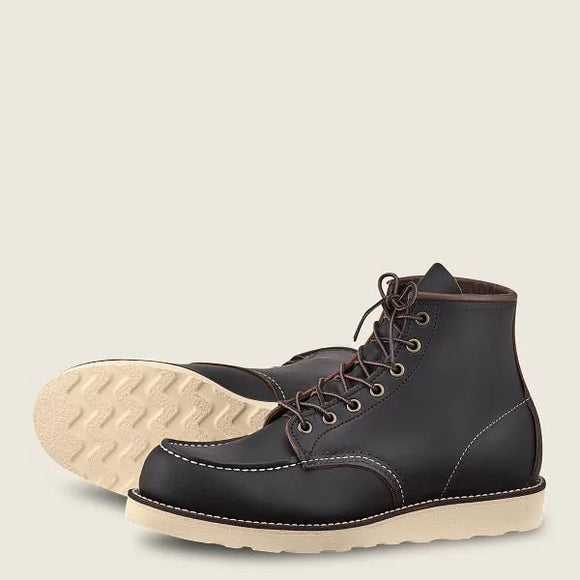 Red Wing Moc Toe Black Prairie - D Fit - US 7.5