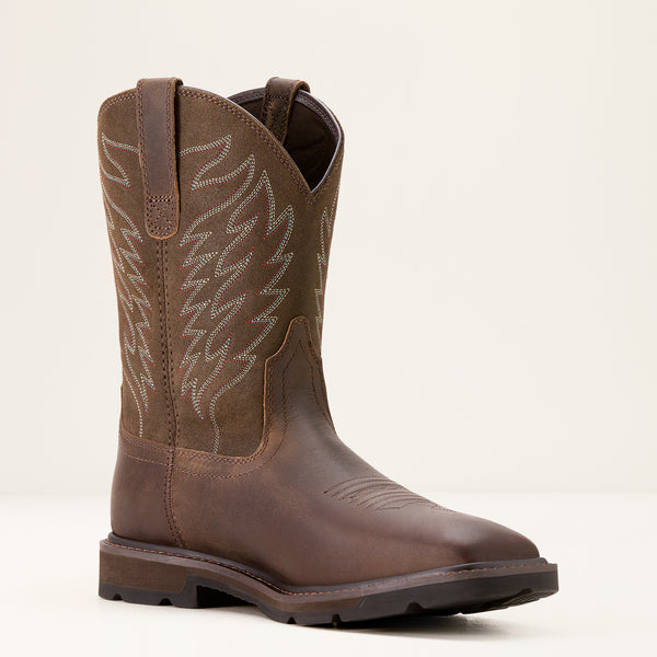 Ariat Mens Groundbreaker Wide Square Toe Brown 10020059 - Medial View