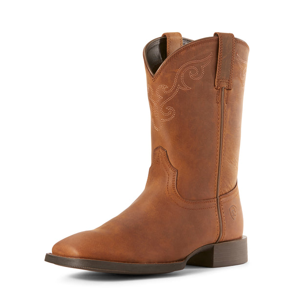 Ariat Wms Roper Wide Square Toe Distressed Brown