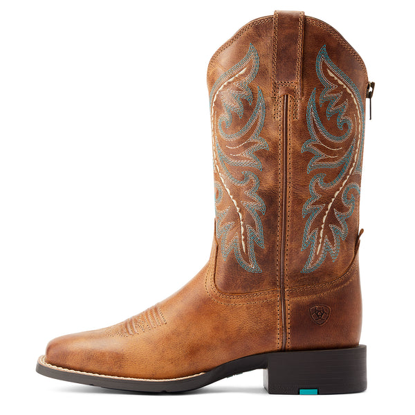 Ariat Wms Round Up Back Zip Desert Sand - View 2