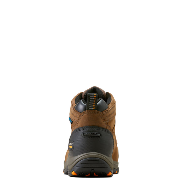 Ariat Mens DuraTerrain H2O Steel Toe Distressed Brown 10047764 - Heel View