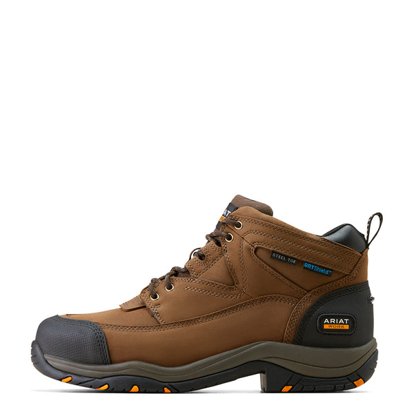 Ariat Mens DuraTerrain H2O Steel Toe Distressed Brown 10047764 - Side View