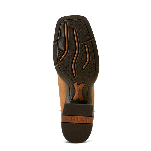 Ariat Womens Round Up Ruidoso Pearl Burnished Chestnut 10051066 - Sole View