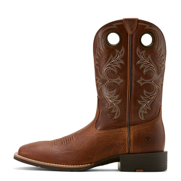 Ariat Mens Sport Rodeo Aged Tan Elephant Print Luna Tan 10061183 - Side View