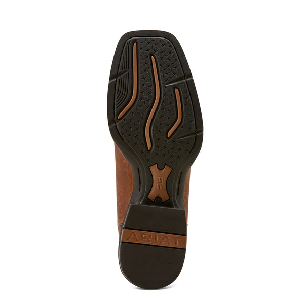Ariat Mens Sport Rodeo Aged Tan Elephant Print Luna Tan 10061183 - Sole View
