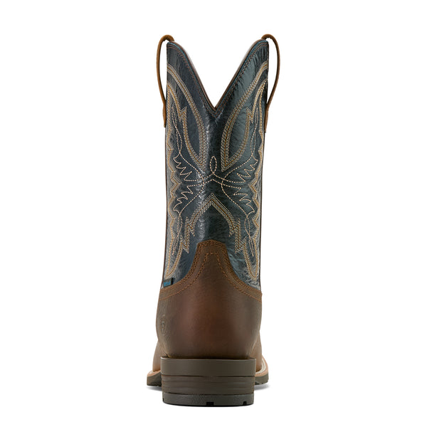 Ariat Mens Hybrid Ranchwork H2O Tavern Taupe Dark Denim 10061232 - Heel View