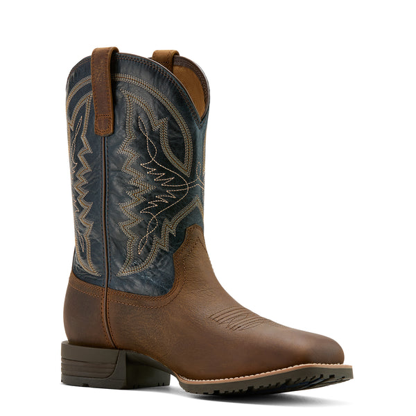 Ariat Mens Hybrid Ranchwork H2O Tavern Taupe Dark Denim 10061232 - Medial View
